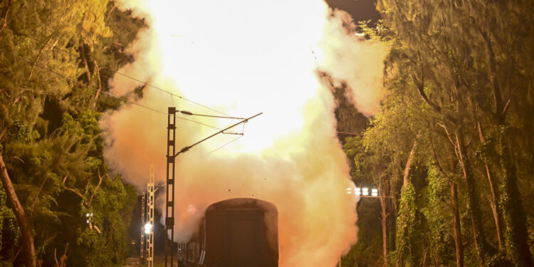 Rail-based Agni-Prime Missile Test