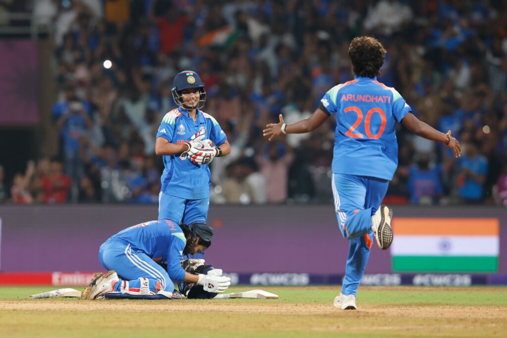 Jemimah Rodrigues anchored the innings with remarkable composure, completing a brilliant unbeaten 127 off 134 balls.