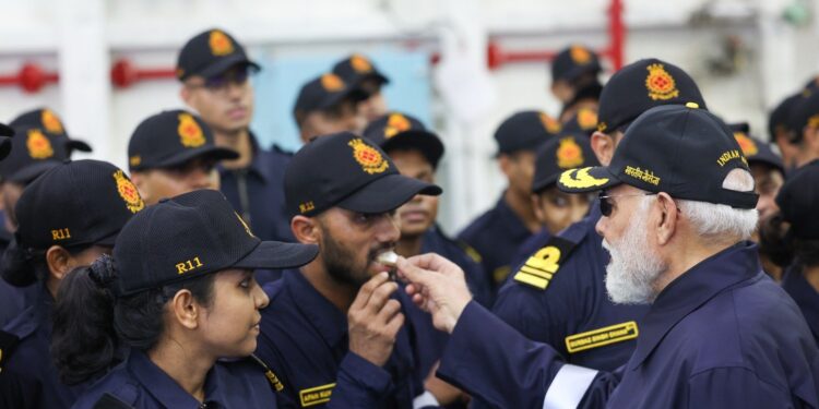 PM Modi celebrated Diwali with sailors onboard INS Vikrant