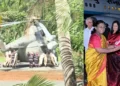 President Murmu's helicopter stuck in the helipad after soft landing on her arrival at Sabarimala Ayyappa Swamy temple