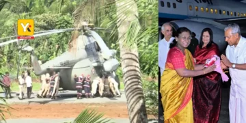 President Murmu's helicopter stuck in the helipad after soft landing on her arrival at Sabarimala Ayyappa Swamy temple