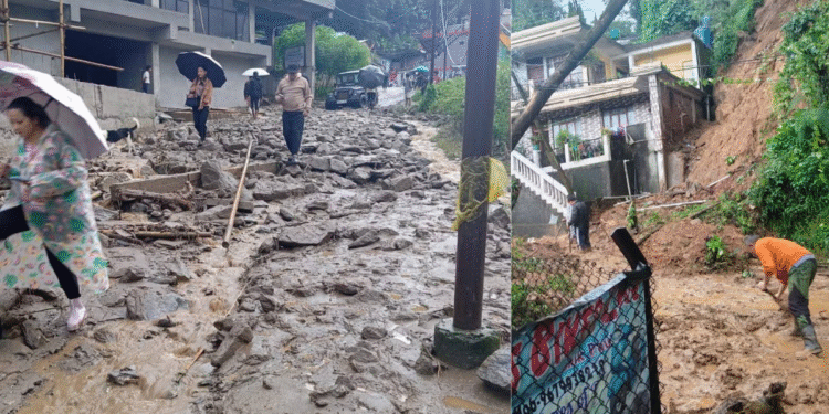 Torrential rains in Darjeeling and East Nepal wrecked havoc, leaving several dead and many injured
