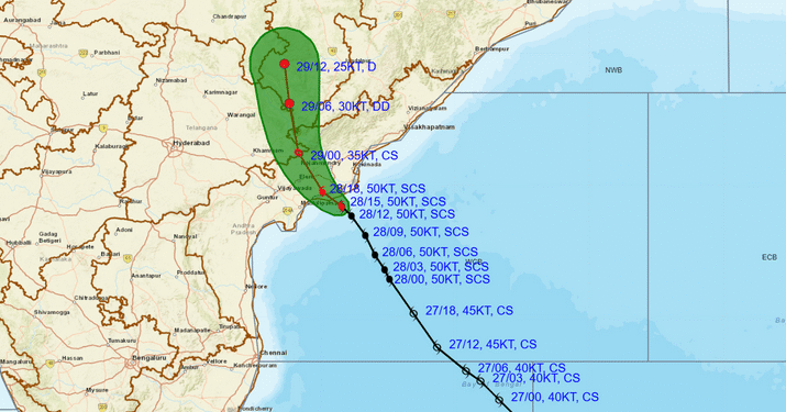 Cyclone Montha makes landfall near Kakinada
