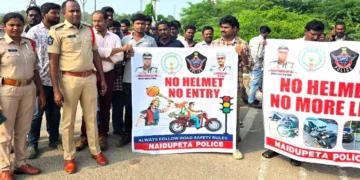No Helmet No Petrol Tirupati