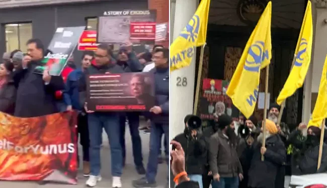 London Hindu Protest Blocked by Khalistanis Outside Embassy