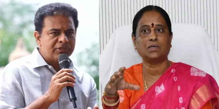 telangana minister konda surekha ktr