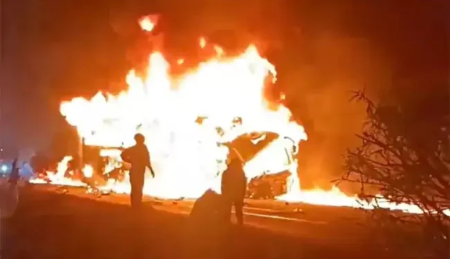 Karnataka Road Accident: 13 Burned Alive in Bus-Truck Crash