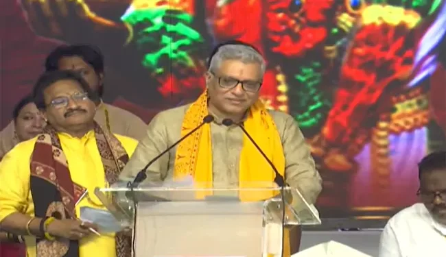 telugu language gives us identity: justice srinarasimha