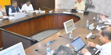 Chandrababu Naidu reviewing Godavari Pushkaralu 2027 preparations and ghat development