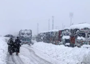 Heavy snowfall disrupts daily life in Northern India