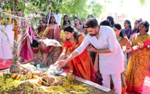 chandrababu celebrates sankranthi with family at naravaripalle