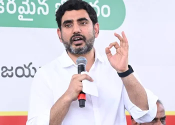 Education Minister Nara Lokesh during Kakinada district tour