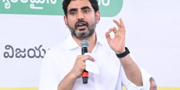 Education Minister Nara Lokesh during Kakinada district tour