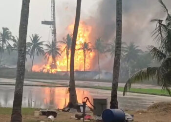 fires continue for the fourth day after an ongc gas blowout at irusumanda in konaseema district as control operations remain ongoing.