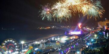 Tourism Minister Kandula Durgesh speaking during Vizag Utsav celebrations in Visakhapatnam