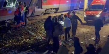 spain train accident leaves nearly 20 dead and over 70 injured after a high speed train derails and hits another train