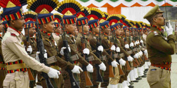 Indian Army showcasing indigenous weapons during Republic Day parade at Kartavya Path