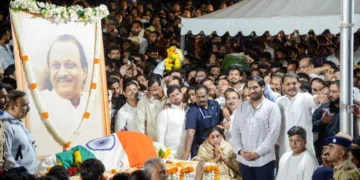 Ajit Pawar funeral arrangements in Baramati with state honours