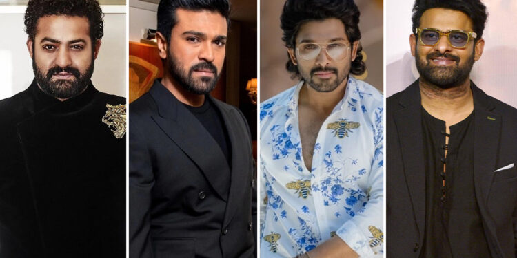 Prabhas Allu Arjun Ram Charan Jr NTR pan India movie comparison