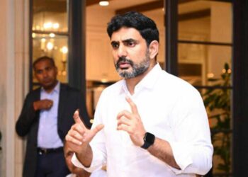 Nara Lokesh interacting with global investors at the World Economic Forum in Davos