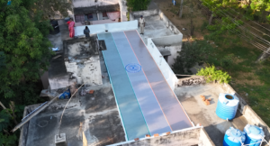 Tirupati head constable displaying national flag made with old coins