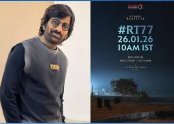 Ravi Teja RT77 first look poster with director Shiva Nirvana