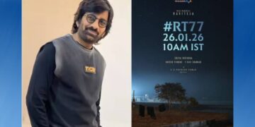 Ravi Teja RT77 first look poster with director Shiva Nirvana