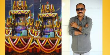 Atloory Narayana Rao donates chariot at Mopidevi temple