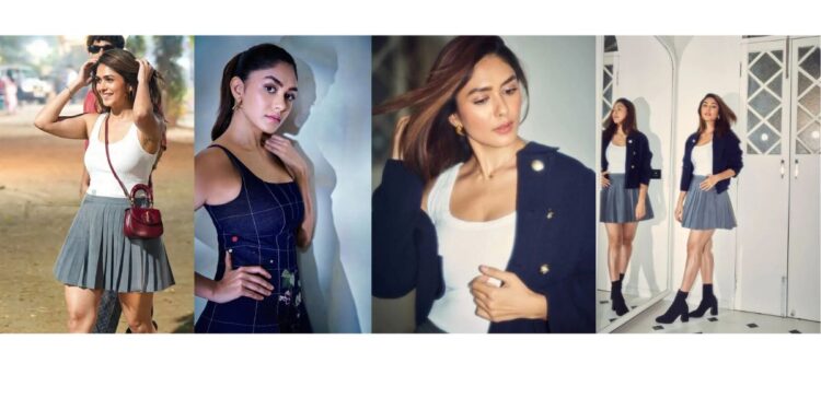 Mrunal Thakur at Mumbai promotional event in Korean-inspired outfit