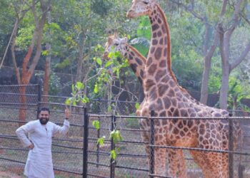 Pawan Kalyan at Indira Gandhi Zoological Park in Visakhapatnam