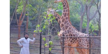 Pawan Kalyan at Indira Gandhi Zoological Park in Visakhapatnam