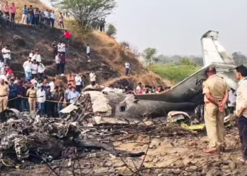 AAIB team inspects crash site in Baramati plane accident