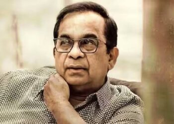 Actor Brahmanandam attending Anantha Animutyalu awards ceremony in Penukonda