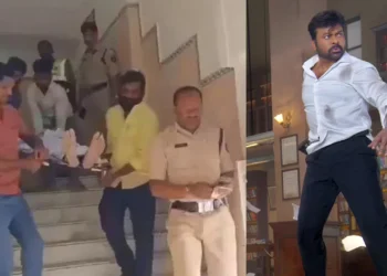 fan dies during screening of mana shankara vara prasad movie in hyderabad after suffering a suspected heart attack.