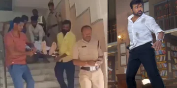 fan dies during screening of mana shankara vara prasad movie in hyderabad after suffering a suspected heart attack.