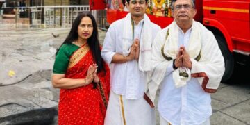 nse ceo ashishkumar chauhan visits tirumala, calls positive ipo signals a good omen and seeks blessings for the country.