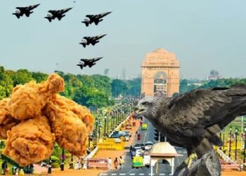 delhi ordered 1275 kg of chicken to control birds and prevent aircraft mishaps during republic day air force displays.