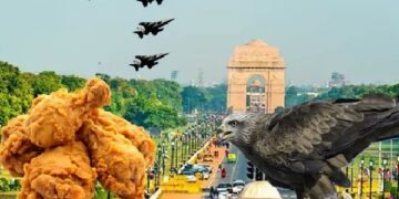 delhi ordered 1275 kg of chicken to control birds and prevent aircraft mishaps during republic day air force displays.