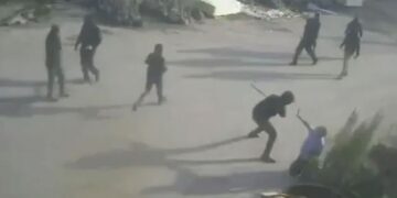 west bank atrocity caught on video as masked israeli settlers brutally attack deaf elderly man basim saleh yasin.
