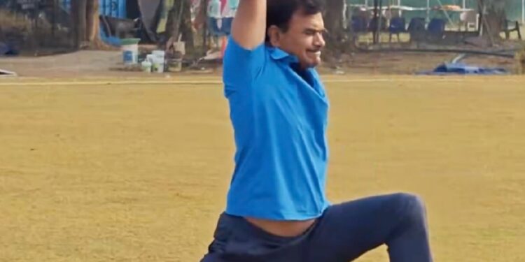 senior ips officer cv anand impresses by scoring a half-century at 57 in the hca league, inspiring youth with fitness.