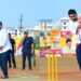 minister nara lokesh joins mpl season 4 in mangalagiri, tosses the coin and plays cricket, boosting youth enthusiasm.