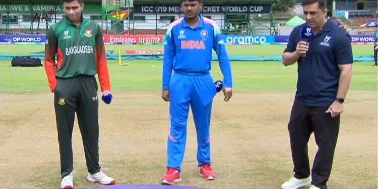 india and bangladesh u-19 captains skip handshake during world cup toss, highlighting rising diplomatic tensions between the two nations.