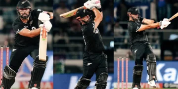 daryl mitchell creates history in india, becomes first batter with five consecutive 50+ odi scores against team india.