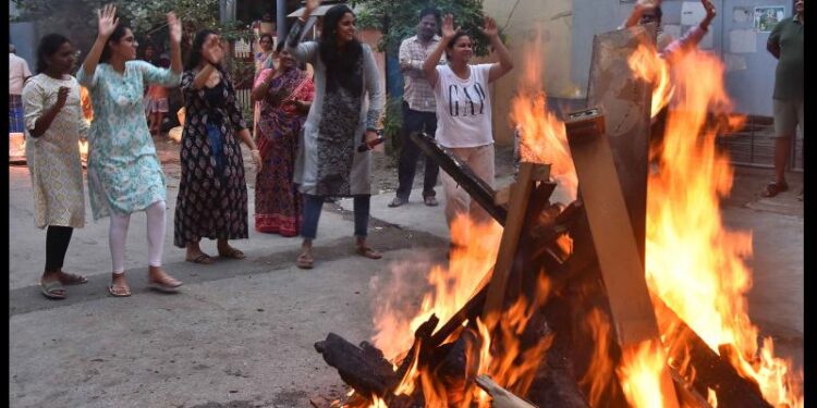 know why bhogi mantalu are lit, what to burn, what to avoid, and the spiritual, health, and environmental meaning of bhogi panduga.