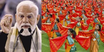 pm modi shares video as 10,000 artists perform bagurumba dance in guwahati, showcasing bodo culture and assam’s unity