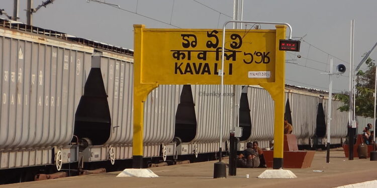 a goods train from delhi to renigunta derailed near kavali, causing minor rail disruptions and track damage.