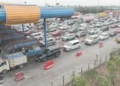 pantangi toll plaza witnesses heavy sankranti rush as 60,000 vehicles head towards andhra pradesh highways