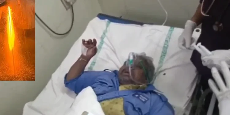 Security guard injured after firecracker accident during Sri Rama Shobha Yatra in Kadapa