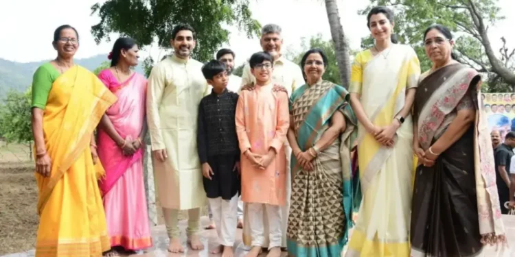 chandrababu naidu takes part in sankranthi celebrations at naravaripalle, interacts with locals and watches traditional games.