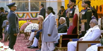 Wing Commander Shubhanshu Shukla receiving Ashoka Chakra Award on Republic Day